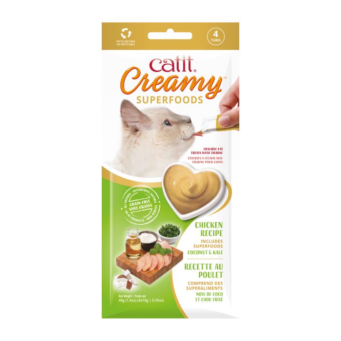 Catit Creamy - Chicken, Coconut & Kale Recipe, 4 Pack