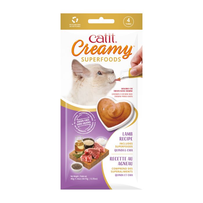 Catit Creamy Superfoods - Lamb, Quinoa & Chia, 4 Pack