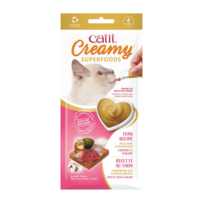 Catit Creamy Superfoods - Tuna, Coconut & Wakame, 4 Pack