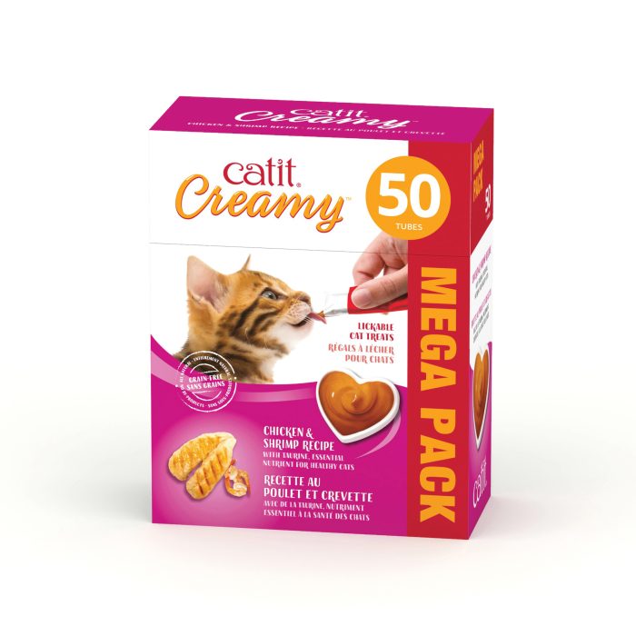 Catit Creamy - Poulet & Crevette, Paquet de 50