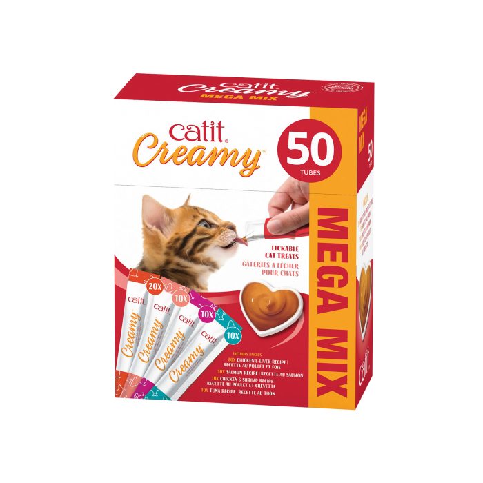 Catit Creamy - Mélange Assorti, Paquet de 50